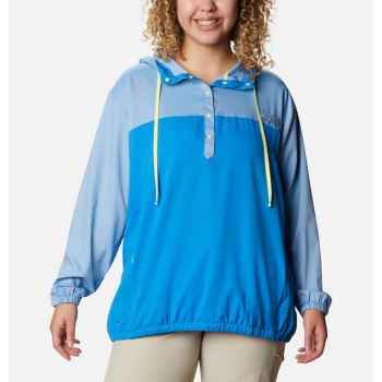 Columbia Tamiami Plus Size, Sudaderas Con Capucha Azur Azules Naranjas Para Mujer | 317508-JTA